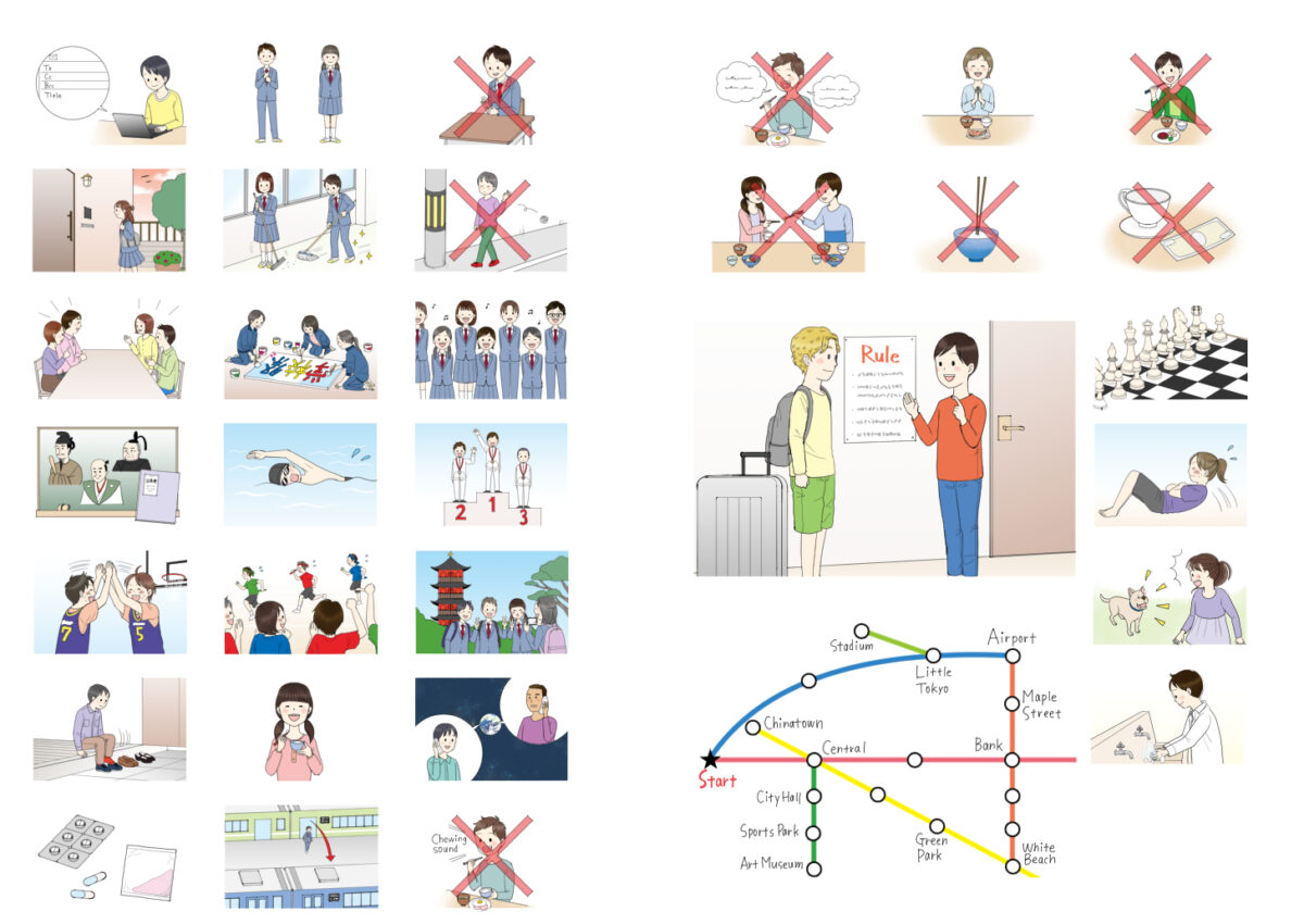 株式会社学研プラス　オンライン英会話レッスンスライドイラスト