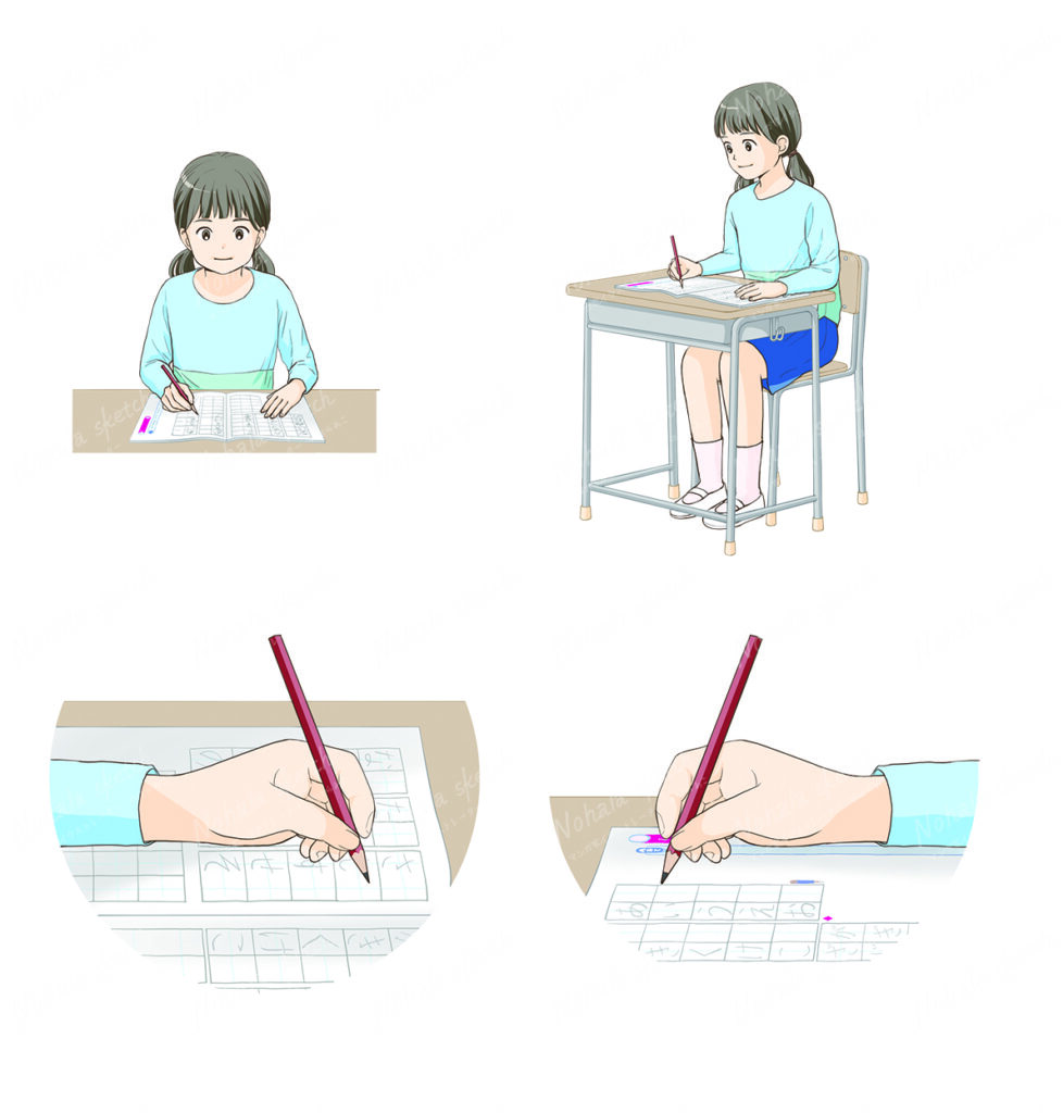 書写ノート 6年生（株式会社日本標準） 教材イラスト 制作いたしました。 -  マンガ家イラストレーターのはらあこ【教科書・教材・教育・児童書・絵本・実用書】NOHALA SKETCH