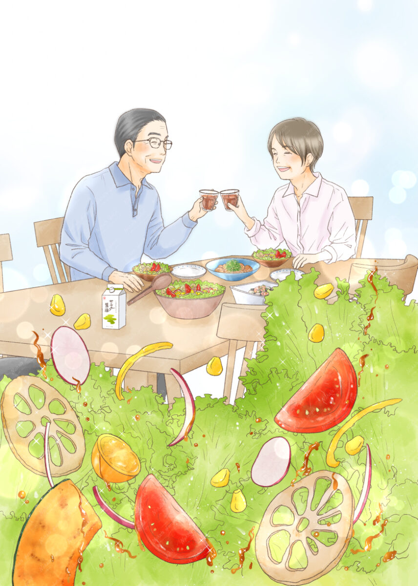 鎌田醤油(株)私と夫と彩りサラダ